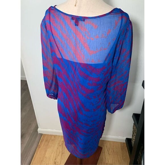 Express dress flowy size s pink and purple - Picture 2 of 5